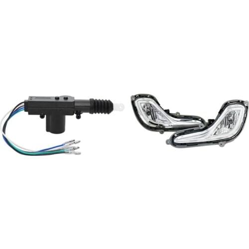 1 Set Car Central Door Lock Actuator Motor Door Lock Motor Kit & 1 Pair Replacement Bumper Clear Lens Fog Light