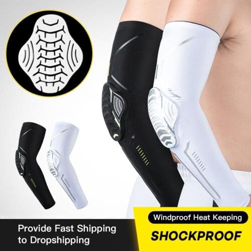 1Pc Arm Sleeve Armband Elbow Support Breathable Football Safety Sport Basketball Arm Sleeve Elbow Pad Brace Protector