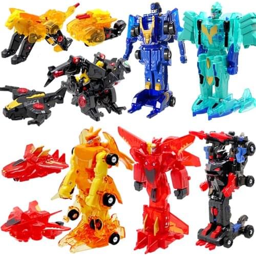 2 In 1 Collision Deformation Car Action Figure Toys Rapid Transformation Robot Anime Figures Boys Burst Armor Toys Set CT0335