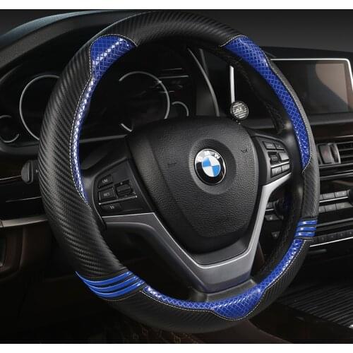 38CM PU Leather Car Steering Wheel Cover For BMW f30 f10 e46 x5 e70 x1 x3 e39 x5 x4 f11 all models Car-Styling