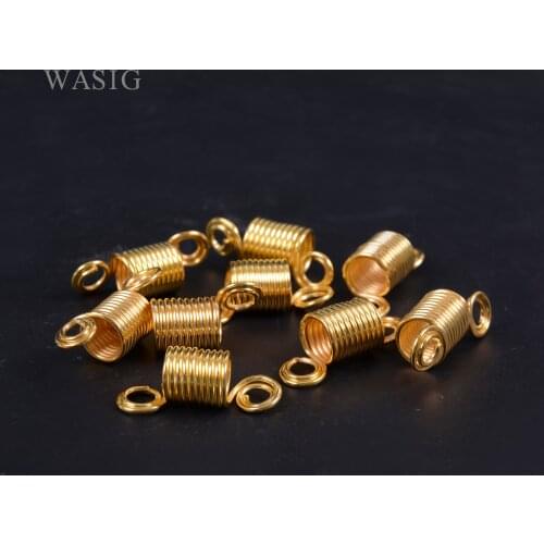 50pcs 10 laps Dreadlock Beads Gold Hair Braid Cuff Clip 8mm Spiral Shape Ring Tube DIY Charms Hair Extension Tool New