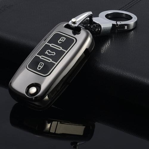Alloy Leather Car-Styling Key Cover Case For Skoda Kodiaq Rapid Octavia 1 2 A5 A7 Superb A7 Yeti For VW Golf 7 GTI MK7 Tiguan