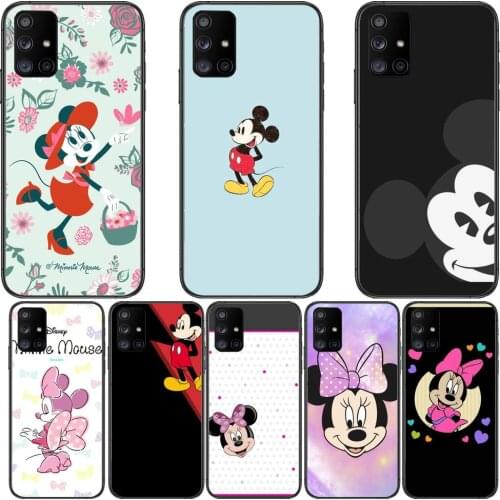 Calling Mickey Minnie Mouse Phone Case Hull For Samsung Galaxy A50 A51 A71 A70 A52 A40 A30 A31 A80 A20E 5G S Black Shell Art Ce