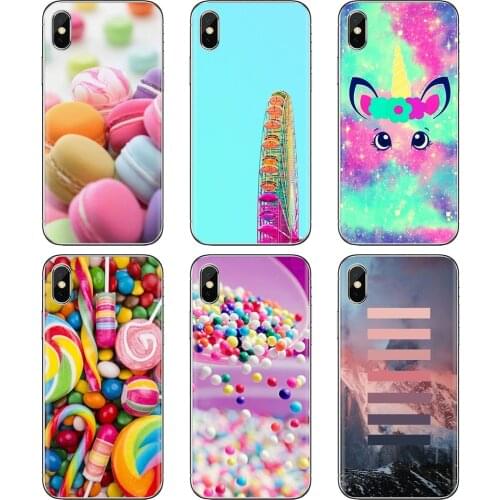 For LG G2 G3 G4 Mini G5 G6 G7 Q6 Q7 Q8 Q9 V10 V20 V30 X Power 2 3 Spirit Phone Soft Cover Life is Sweet Cotton Candy Wallpaper