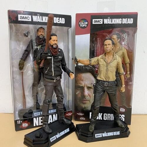 The Walking Dead Action Figure Negan Rick Grimes Collectible Model Toys 18cm