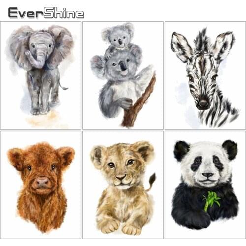 EverShine Diamond Painting Lion Cartoon Full Square Diamond Mosaic Animal Picture Of Rhinestone Embroidery Cross Stitch Wall Art