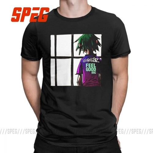 Gorillaz Sengikimeneh Mens T Shirt Novelty Tees Short Sleeve Crew Neck T-Shirt 100% Cotton Party Clothes