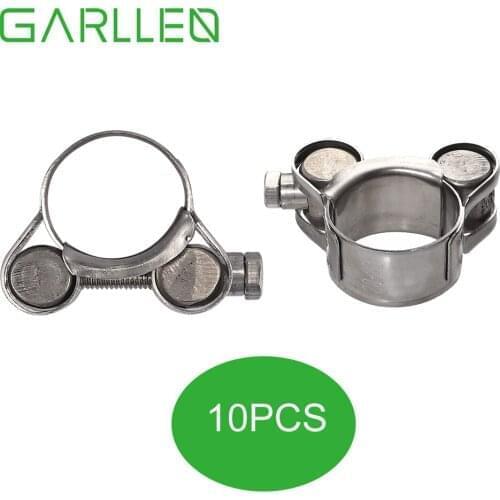 GARLLEN 10pc Stainless Steel Hinge Pin Clip Hose Clamp For Heavy Duty Exhaust Turbocharged Car 28-59mm Hose Pipe