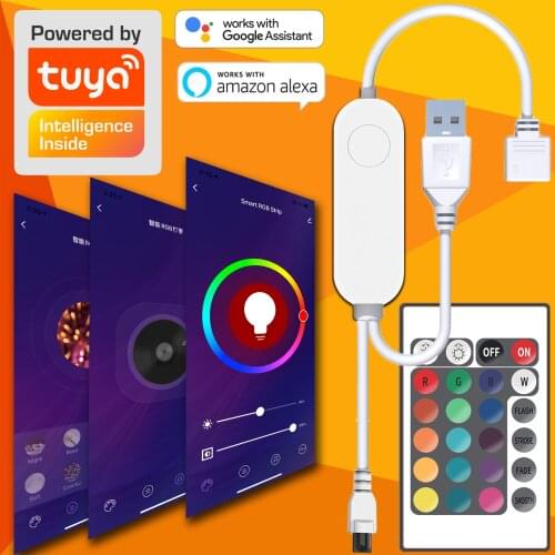 10Pcs TUYA USB LED Strip Controller 5V Smart Life Light Strip