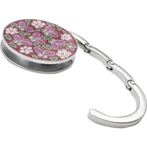 Flower Shape Metal Bag Table Hanger Holder Protable Tiny Hooks Folding Bag Purse Hanger Handbag Hook Purse Tote