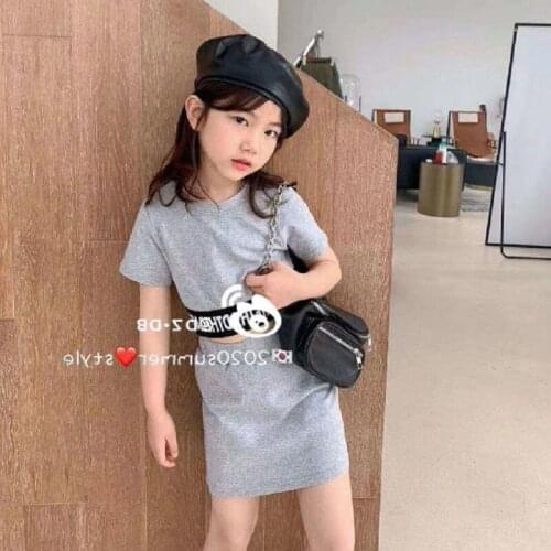 Mihkalev Europe and America Baby Girl Summer Outfit Set For Kids Cotton Clothing Sets Tshirt+Skirt Children Sets Tracksuit