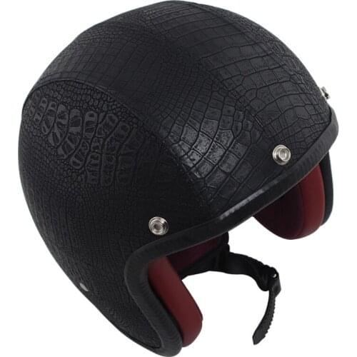 Open Face Motorcycle Helmet Vintage Helmet Face Retro 3/4 Half Helmet Motocross Off Road Motocross Helmet