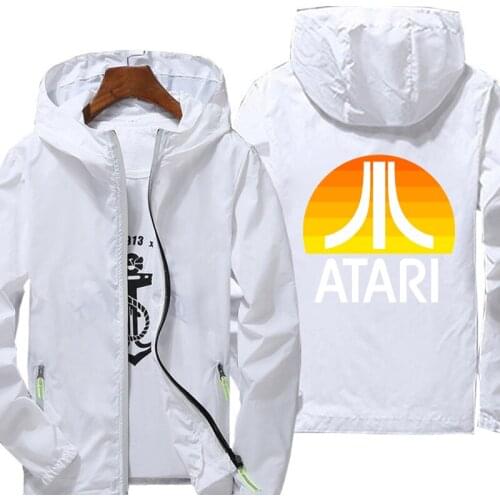 Men Atari Jackets Saw Windbreaker Bomber Jacket Reflective zipper thin hoodie jacket waterproof Outdoors