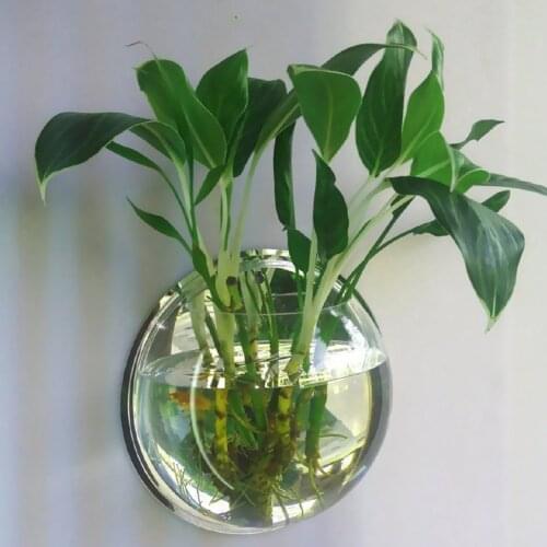 New Terrarium Flower Vase Hanging Model Ball Shape Glass Material For Home Garden Decoration Tansparent Flower Vase