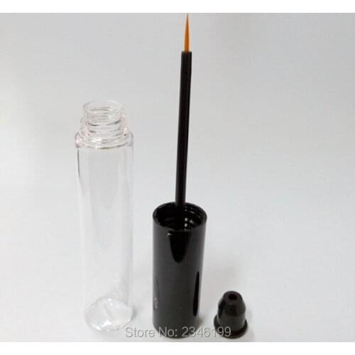 9ML 50pcs/lot Clear Eyelash Growth Liquid Refillable Bottle, DIY Empty Eyeliner Tube, Plastic Eyeliner Liquid Packaging Tube