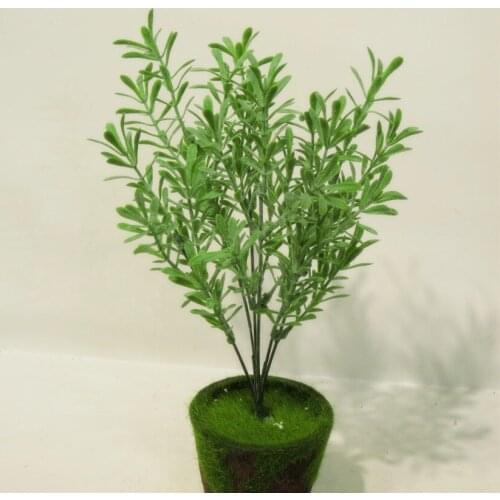 Fluffy millet leaf green plant background wall simulation flower green leaf bonsai decoration