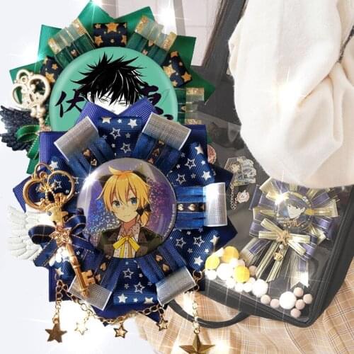 Luxury Anime Badge Holder Decoration Starry Sky Series 4 colors for 55-58 Badges Pins Anime Women Ita Bag Accessories H305