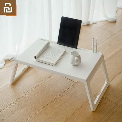 Xiaomi Mijia Jiezhi Folding small square table PP material is lightweight Foldable With tablet slot Wearable charging hole