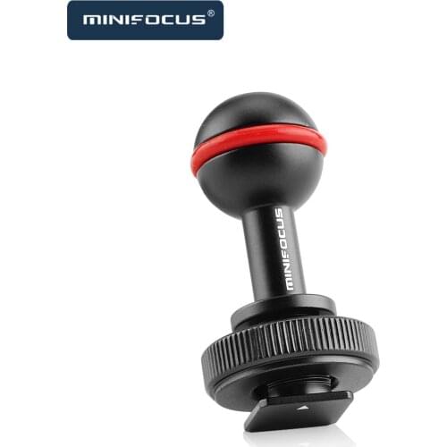 Waterproof case Cold Hot Shoe 1" Ball Mount Arm Base Adapter Turnable for Diving Housing Arm System Underwater Photography