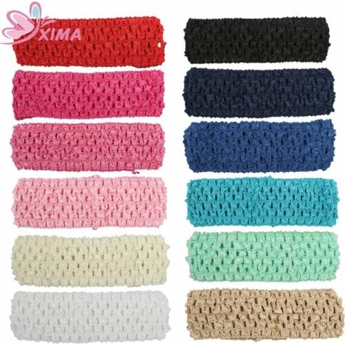 XIMA 3PCS 1.8''Girls Crochet Headbands Children Hair Elastic Bands Kids Hair Accessories BHB014