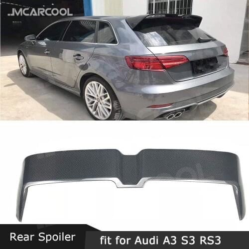 Carbon Fiber & FRP Rear Boot Spoiler for Audi A3 S3 RS3 8V Hatchback 4 Door 2014 2015 2016 2017 2018
