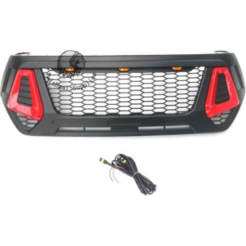 4X4 Pick Up Accessories Black Front Bumper Grill Replacement Grille For Hilux Revo Rocco 2018+ For Conquest