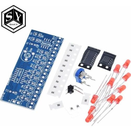1PCS Great IT NE555+CD4017 Running LED Flow LED Light Electronic Production Suite DIY Kit