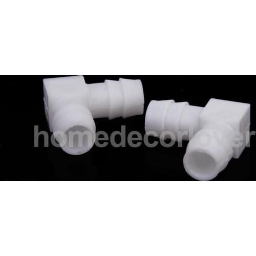 2pcs 12mm Equal Elbow Connector Aquarium Water Hose Pipe Tube Joiner DIY Fitting