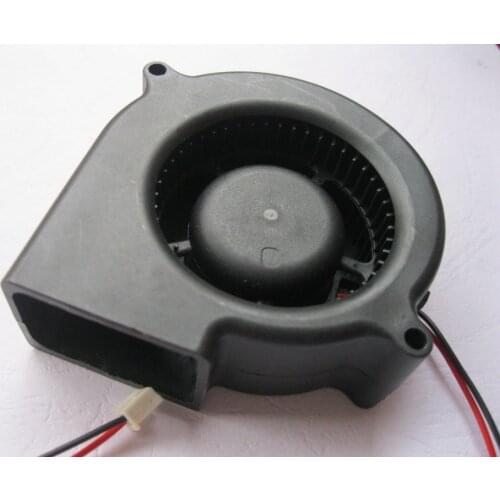 2 Pcs Brushless DC Cooling Blower Fan 7530S 5V black