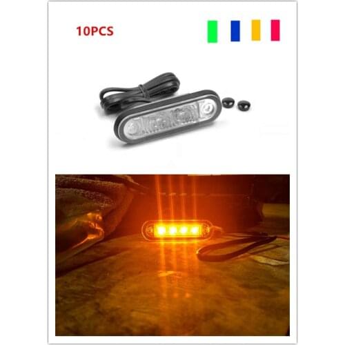 10x truck Car LED Side Marker lights Clearance tail Lamp 12V 24V external lights Car Truck Trailer Rear Lights caravan light