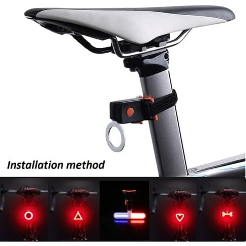 5 Modes Bicycle Light Highlight USB Charging Led Bike Taillight Outdoor Night Flash Tail Rear Bicycle Lights for MTB Seatpost