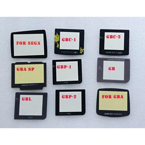 50pcs Screen Lens Screen Protector For Gameboy Color for GBC GBASP/GBL/GBP/GB/GBA Replacement Glass Plastic