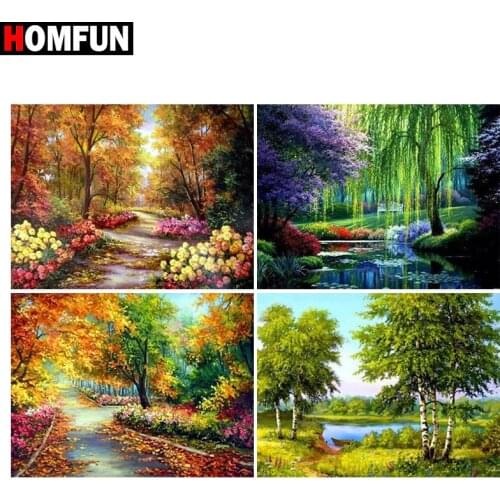 HOMFUN Full Square/Round Drill 5D DIY Diamond Painting "Natural landscape" 3D Embroidery Cross Stitch 5D Home Decor
