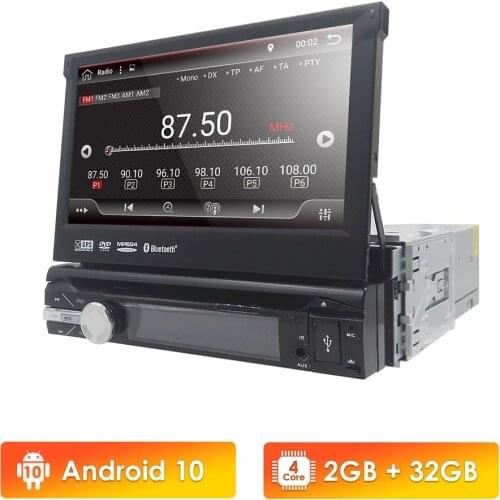 1 Din Android 9 Car Radio Universal GPS Multimedia Player SWC DAB+ RDS DVR BT MIC MAP Bluetooth Mirrorlink Car Stereo Autoradio