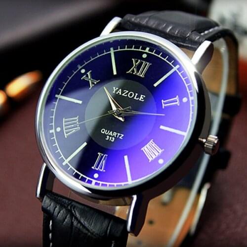 Watches men YAZOLE Brand New 2016 fashion casual business PU leather quartz-watch couples Sports wristwatch relogio masculine
