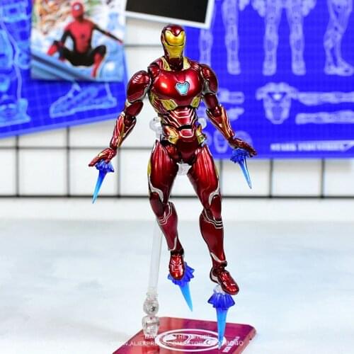 Disney Marvel Avengers 4 Iron Man nanometer 16cm Action Figure Anime Decoration Collection doll mini Toy model for children gift