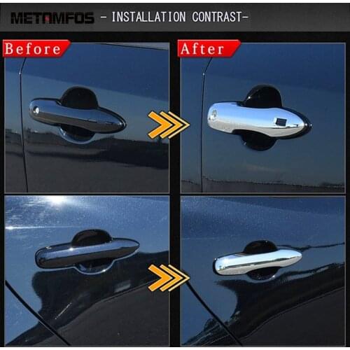 For Toyota Corolla 2019 2020 Hatchback Chrome Door Handle Catch Cover Molding Trim Protection Cap Sticker Exterior Accessories