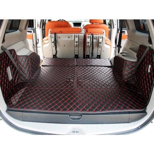 Full set car trunk mats for Mitsubishi Pajero Sport 7 seats 2020 durable boot carpets cargo liner for Pajero Sport 2019-2016