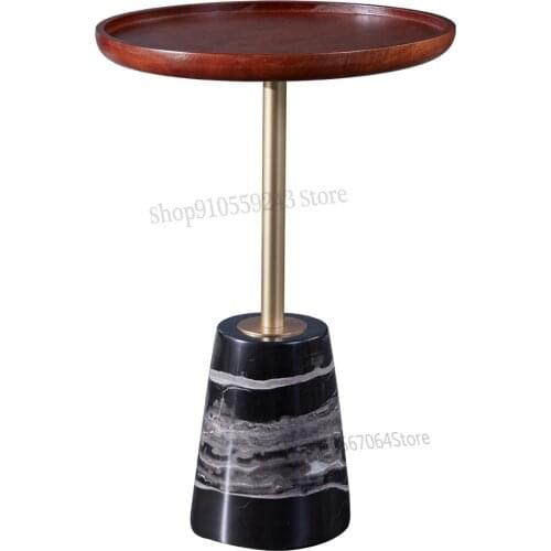 Customized Balcony Small Round Table Nordic Solid Wood Small Coffee Table Small Apartment Designer Simple Modern Sofa Side Table