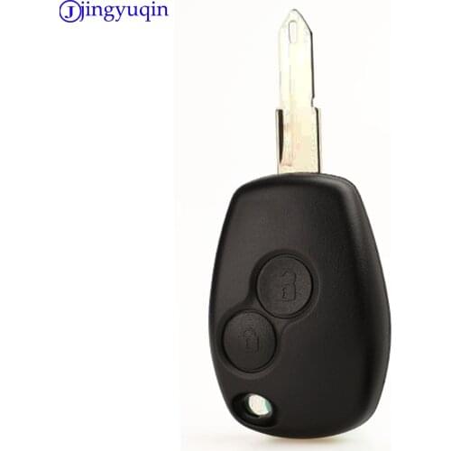 Jingyuqin 2 Buttons Remote Car Key Shell Case Cover Styling Fob For Renault Duster Logan Fluence Clio With Blade