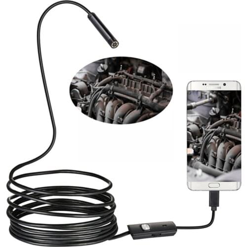 Mini Endoscope Type C USB HD 1200P Endoscope Camera Semi Rigid Hard Cable Led Light Endoscope Inspection Borescope For Android