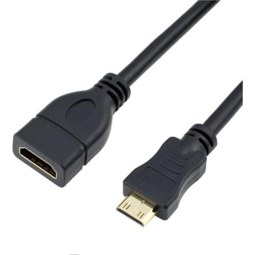 Mini HDMI Male To HDMI Female Cable Converter 0.15m Gold-Plated Plug 1080P HDMI Conversion Adapter For Notebook Computer HD Cord