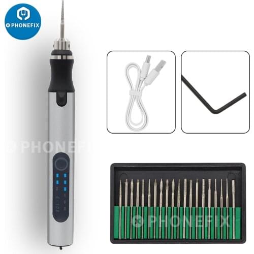3 Speed 15000rpm E108 Mini Electric Grinder Cordless Grinding Machine Carving Engraving Pen Trimming Polishing Drilling Tool