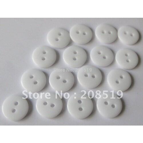 NB0089 Two Holes Pearl shine Resin white shirt buttons 500pcs/lot sewing supplies garment accessories