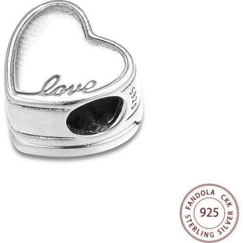 Our Promise Heart Charm 925 Sterling Silver Beads for Jewelry Making Fits Original Bracelet perles Bijoux