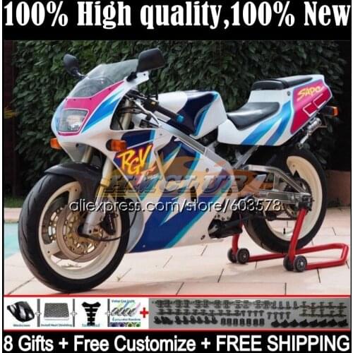 OEM Bodys For SUZUKI RGV250 RGVT RGV 250 SAPC VJ21 18CL.0 RGVT-250 VJ 21 RGVT250 88 89 RGV-250 1988 1989 Fairings Blue White