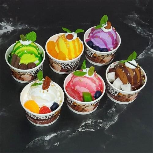 Hotel bar cafe dining room restaurant eating victualing house bakery store shop decor fake simulation sundae cup ice cream model