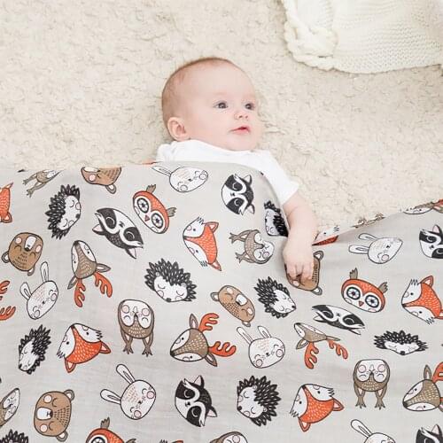 Kangobaby Cotton Muslin Swaddle Photography Background Stroller Cover Baby Infant Newborn Gift Cloth Diaper Wrap