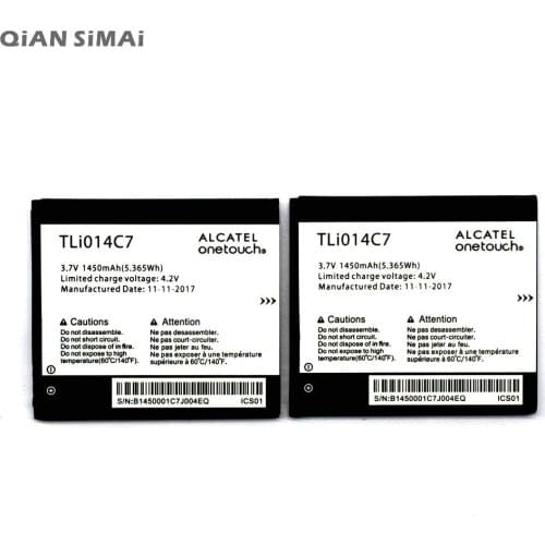 QiAN SiMAi 1pcs 100% high quality TLi014C7 Battery for ALCATEL onetouch 1ICP5/54/60
