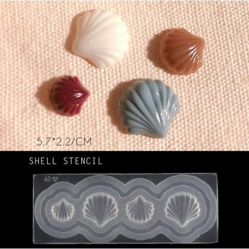 1pcs Silicone Nail Mold 3D Butterfly Flower Shell Leaves Carved Mould Design UV Gel DIY Manicure Accessory Nail Art Tools